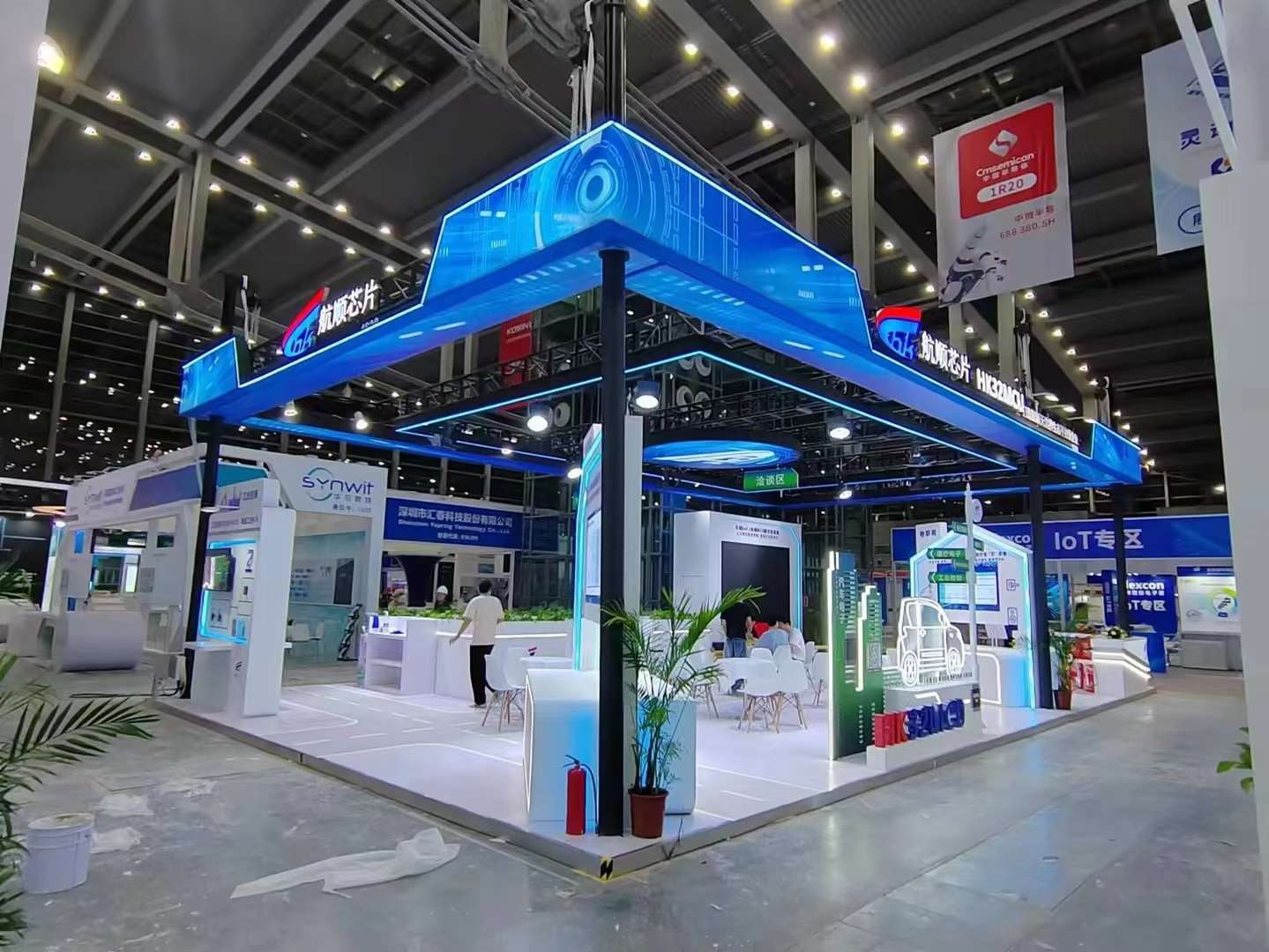 深圳展會(huì)搭建設(shè)計(jì)公司制作航順芯片展臺(tái)裝修