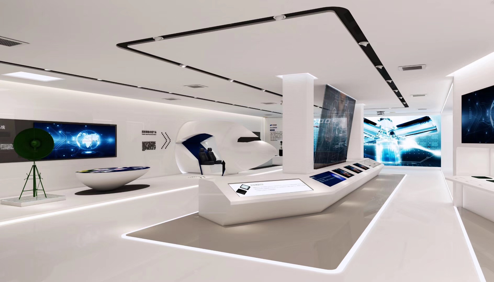 清遠展廳設計公司裝修景嘉微企業(yè)展覽館